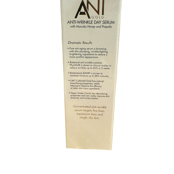ANI Gold Anti-Wrinkle Day Serum with Manuka Honey & Propolis 1 Oz Exp 7/2025 - Picture 4 of 5